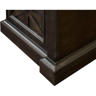 Martin Kingston Office Desking Unit - 66" x 30"30" - 5 x Utility, File Drawer(s) - Double Pedestal - Material: Wood - Finish: Dark Chocolate, Rub Through