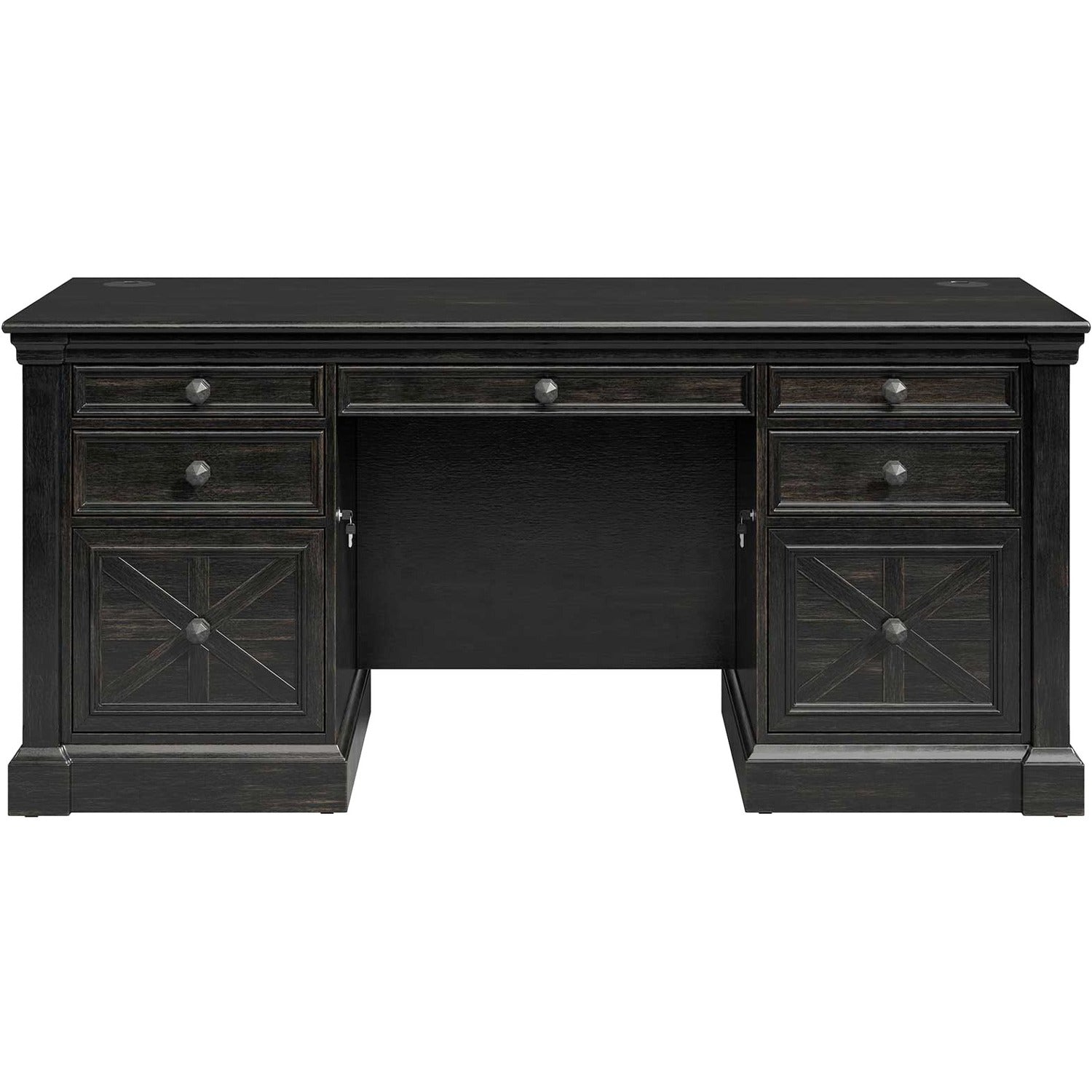 martin-kingston-office-desking-unit-66-x-3030-5-x-utility-file-drawers-double-pedestal-material-wood-finish-dark-chocolate-rub-through_mrtimkn680 - 1