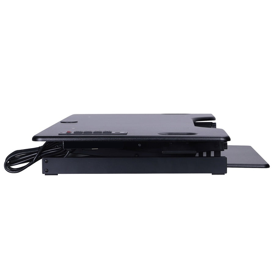Rocelco Sit/Stand Desk Riser - 45 lb Load Capacity - 20" Height x 45.8" Width x 23.8" Depth - Black