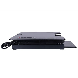 Rocelco Sit/Stand Desk Riser - 45 lb Load Capacity - 20" Height x 45.8" Width x 23.8" Depth - Black