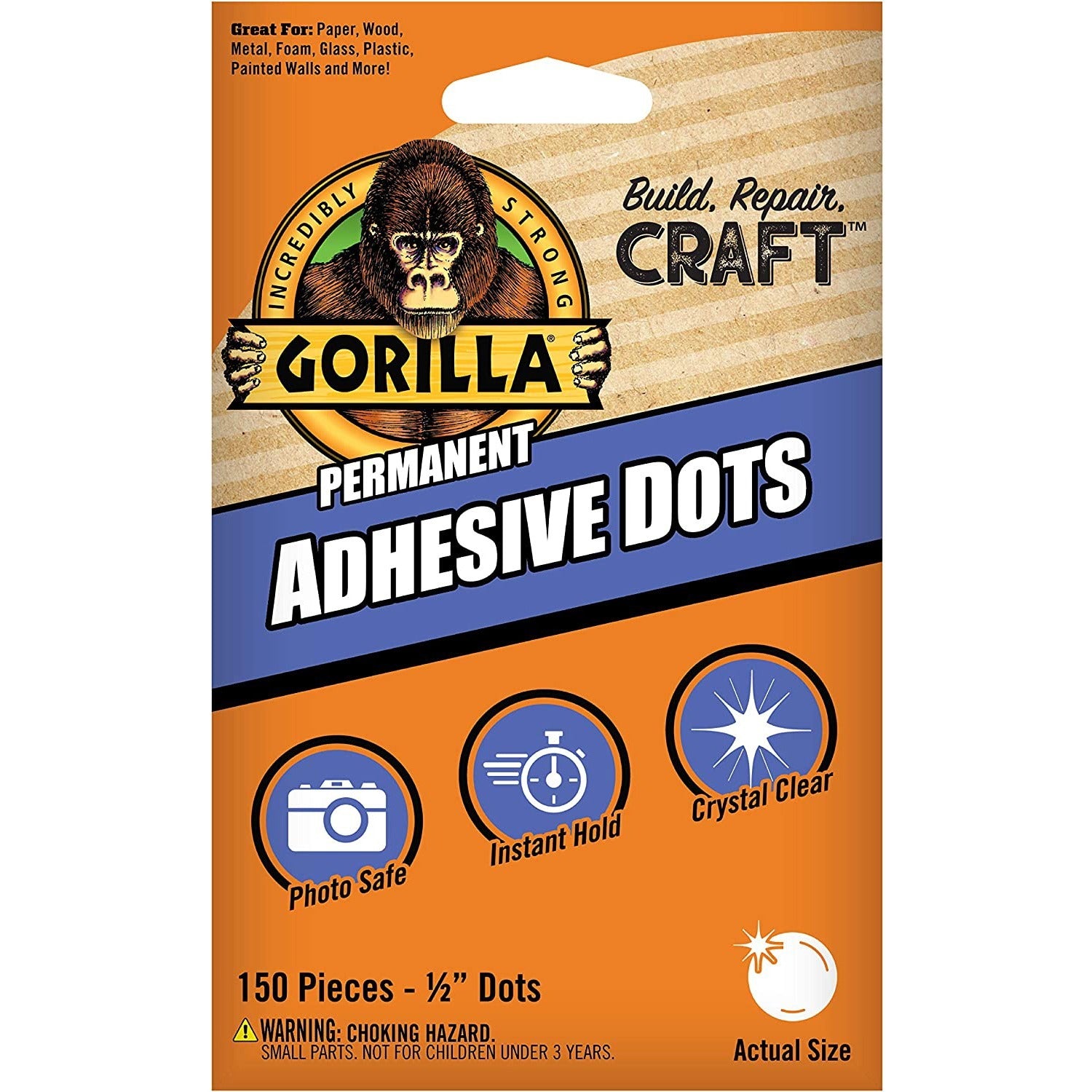 gorilla-permanent-adhesive-dots-150-pack-clear_gor104905 - 1
