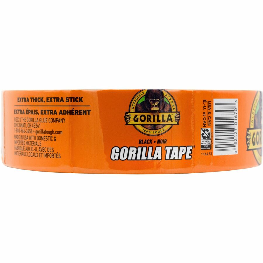 Gorilla Black Tape - 50 yd Length x 1.88" Width - 1 Roll - Black