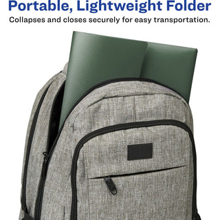 Avery Slide & View Letter Organizer Folder - 8 1/2" x 11" - 40 Sheet Capacity - 6 Pocket(s) - Plastic, Poly, Polypropylene - Sage - 1 Each