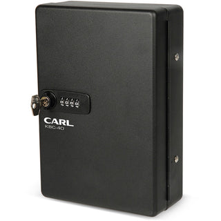 CARL Combination Key Cabinet - Combination Lock, Pre-drilled Mounting Hole - Black - Plastic