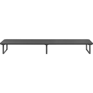 Lorell Quick-Install Monitor Laptop Riser - 4.8" Height x 39.4" Width x 10.2" Depth - Powder Coated - Steel, Particleboard, Silicone - Black