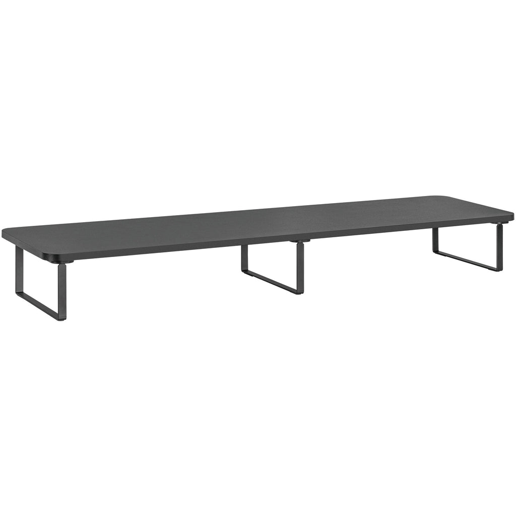lorell-quick-install-monitor-laptop-riser-48-height-x-394-width-x-102-depth-powder-coated-steel-particleboard-silicone-black_llr99556 - 1
