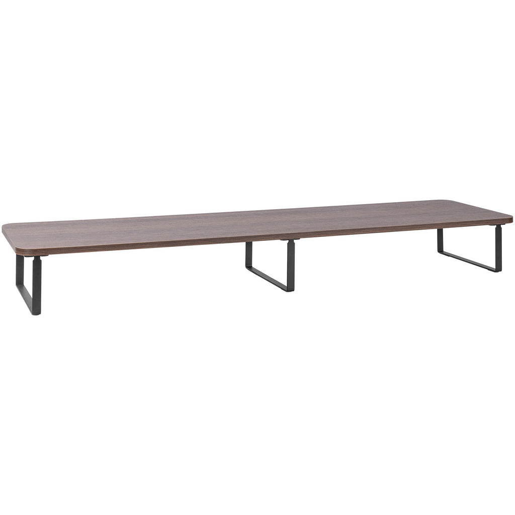 lorell-quick-install-monitor-laptop-riser-48-height-x-394-width-x-102-depth-powder-coated-steel-particleboard-silicone-teak_llr99557 - 1