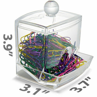 Officemate Paper Clip Dispenser - 1 Each - Clear - PVC-free