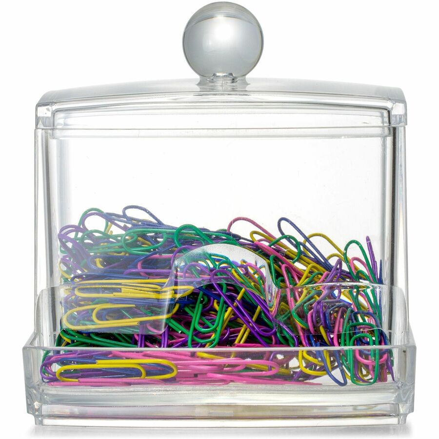 Officemate Paper Clip Dispenser - 1 Each - Clear - PVC-free