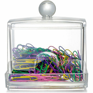 Officemate Paper Clip Dispenser - 1 Each - Clear - PVC-free