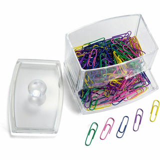 Officemate Paper Clip Dispenser - 1 Each - Clear - PVC-free