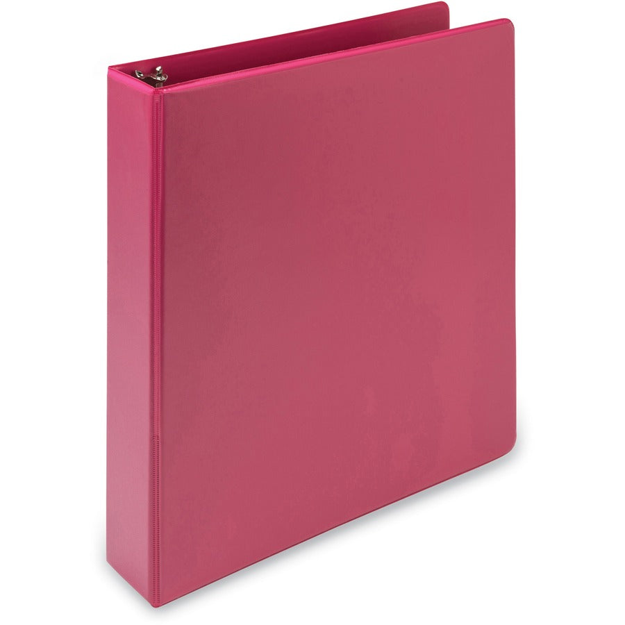 Earth's Choice Plant-Based Economy Round Ring View Binders, 3 Rings, 1.5" Capacity, 11 x 8.5, Pink, 2/Pack