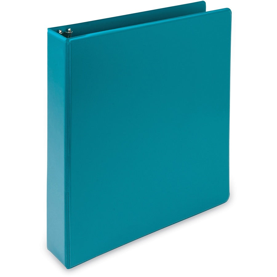 Earth's Choice Plant-Based Economy Round Ring View Binders, 3 Rings, 1.5" Capacity, 11 x 8.5, Teal, 2/Pack