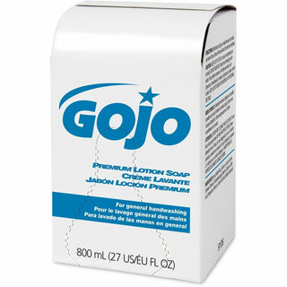 GOJO Premium Lotion Hand Soap Refills, Waterfall Fragrance, 800 mL, Case Of 12 Refills - Waterfall ScentFor - 27.1 fl oz (800 mL) - Kill Germs, Bacteria Remover, Dirt Remover - Hand, Skin - Moisturizing - Bio-based, Dye-free - 12 / Case