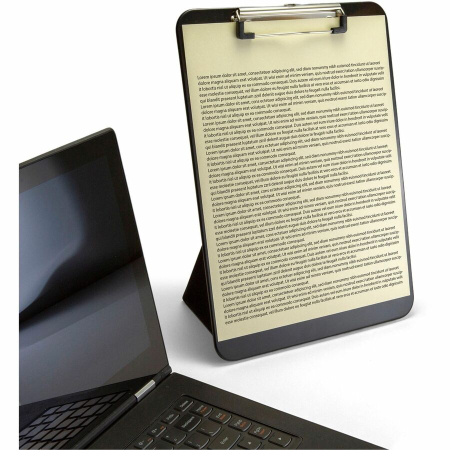 Officemate Easel Clipboard - Storage for Paper - Heavy Duty - Black - 1 Each