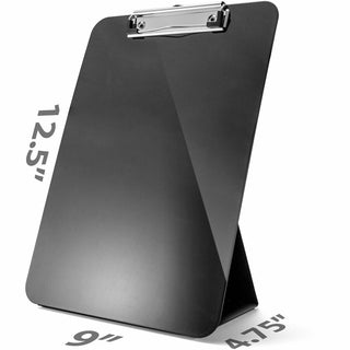 Officemate Easel Clipboard - Storage for Paper - Heavy Duty - Black - 1 Each
