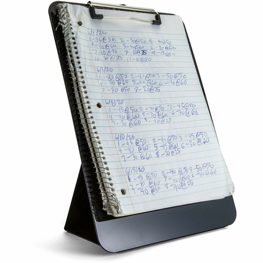 Officemate Easel Clipboard - Storage for Paper - Heavy Duty - Black - 1 Each