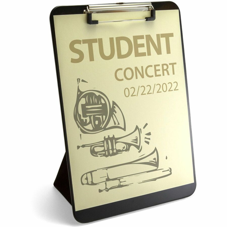 Officemate Easel Clipboard - Storage for Paper - Heavy Duty - Black - 1 Each
