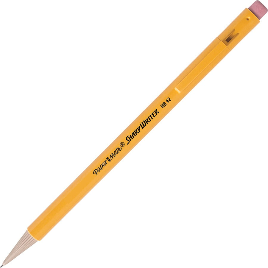 paper-mate-sharpwriter-mechanical-pencils-hb-#2-lead-07-mm-lead-diameter-black-lead-yellow-barrel-6-pack_pap2131975 - 3