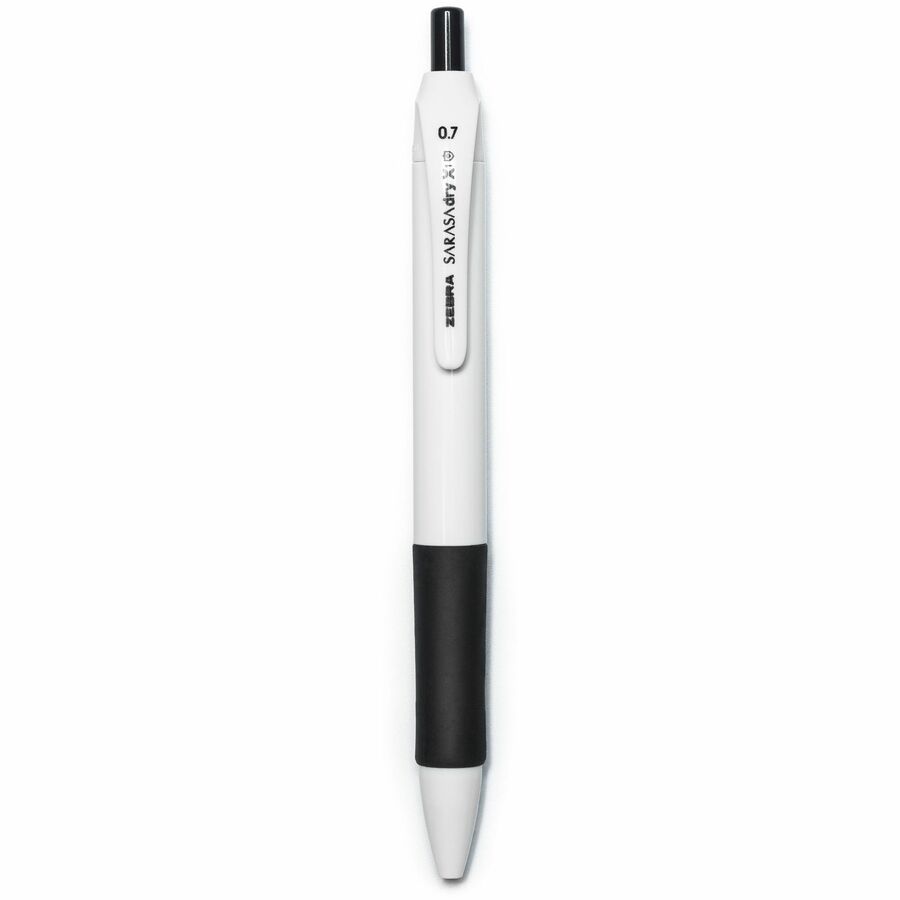 zebra-pen-sarasa-dry-x1+-gel-retractable-antimicrobial-pen-medium-pen-point-07-mm-pen-point-size-refillable-retractable-black-plastic-barrel-4-pack_zeb41514 - 2
