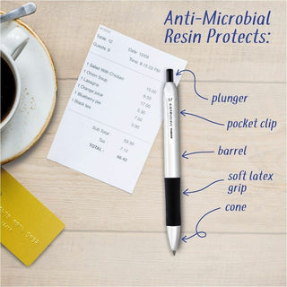 Zebra Pen SARASA dry X1+ Gel Retractable Antimicrobial Pen - Medium Pen Point - 0.7 mm Pen Point Size - Refillable - Retractable - Black - Plastic Barrel - 4 Pack