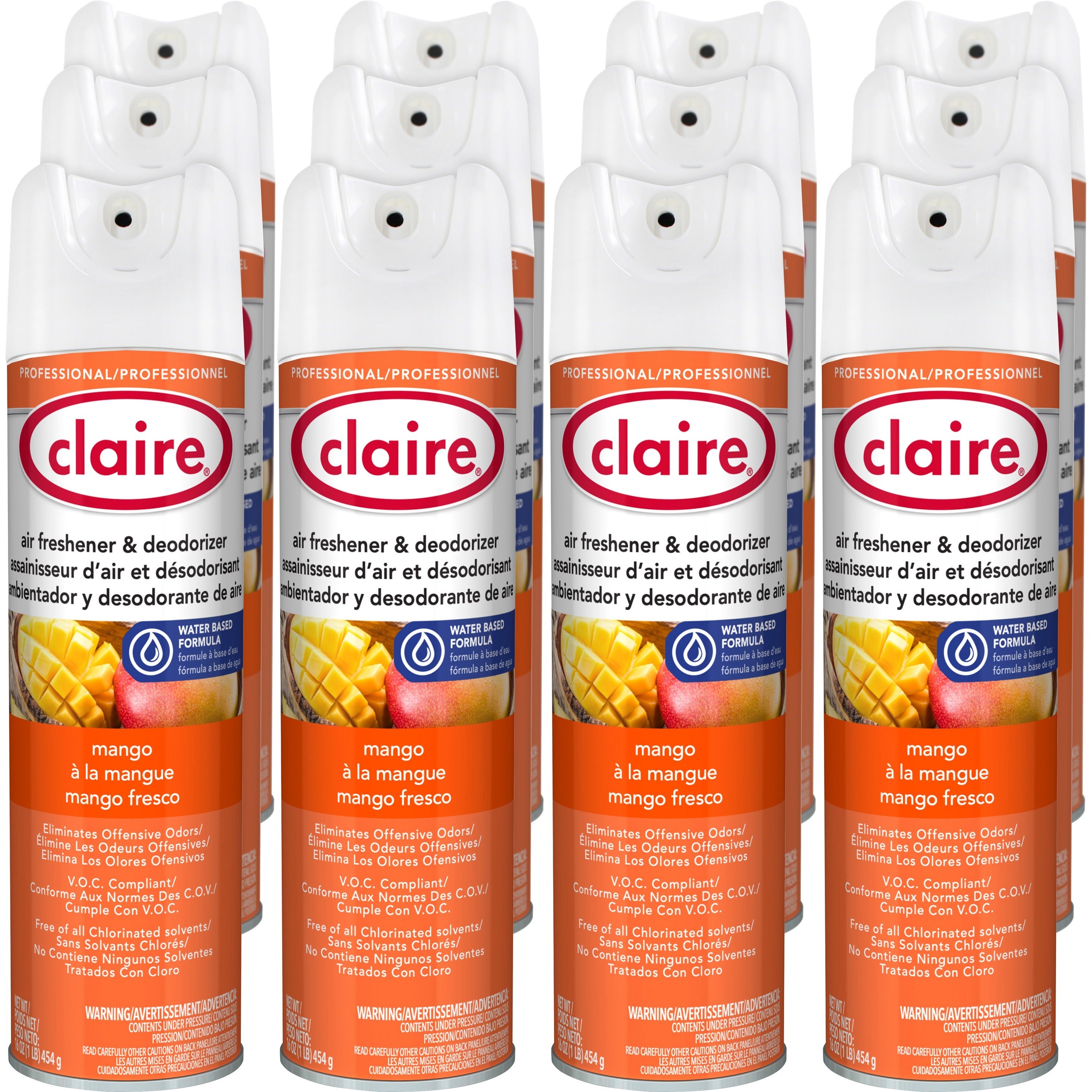claire-water-based-air-freshener-spray-16-oz-mango-12-dozen-residue-free-non-staining-ozone-safe-odor-neutralizer-recyclable_cgccl341 - 1