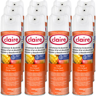 claire-water-based-air-freshener-spray-16-oz-mango-12-dozen-residue-free-non-staining-ozone-safe-odor-neutralizer-recyclable_cgccl341 - 1