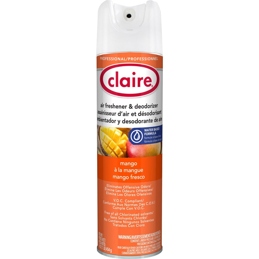 claire-water-based-air-freshener-spray-16-oz-mango-12-dozen-residue-free-non-staining-ozone-safe-odor-neutralizer-recyclable_cgccl341 - 2