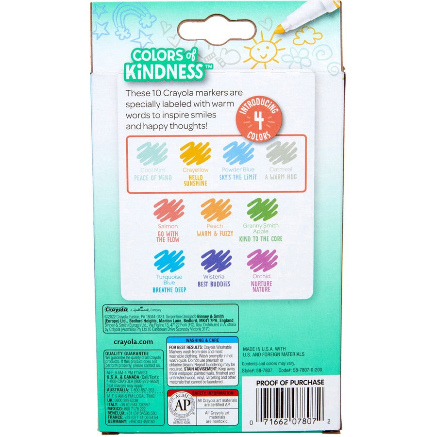 Crayola Colors of Kindness Markers - Fine Marker Point - Multi - 1 Pack