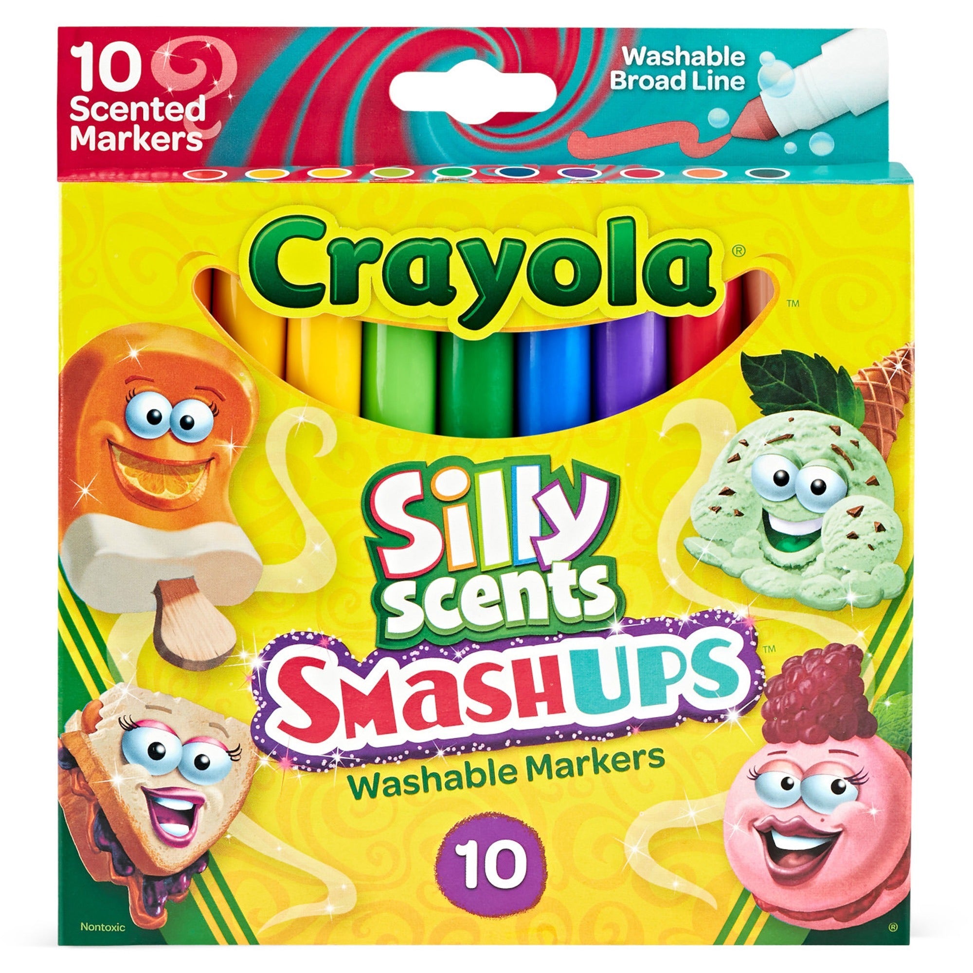 crayola-silly-scents-slim-scented-washable-markers-broad-marker-point-1-pack_cyo588274 - 2