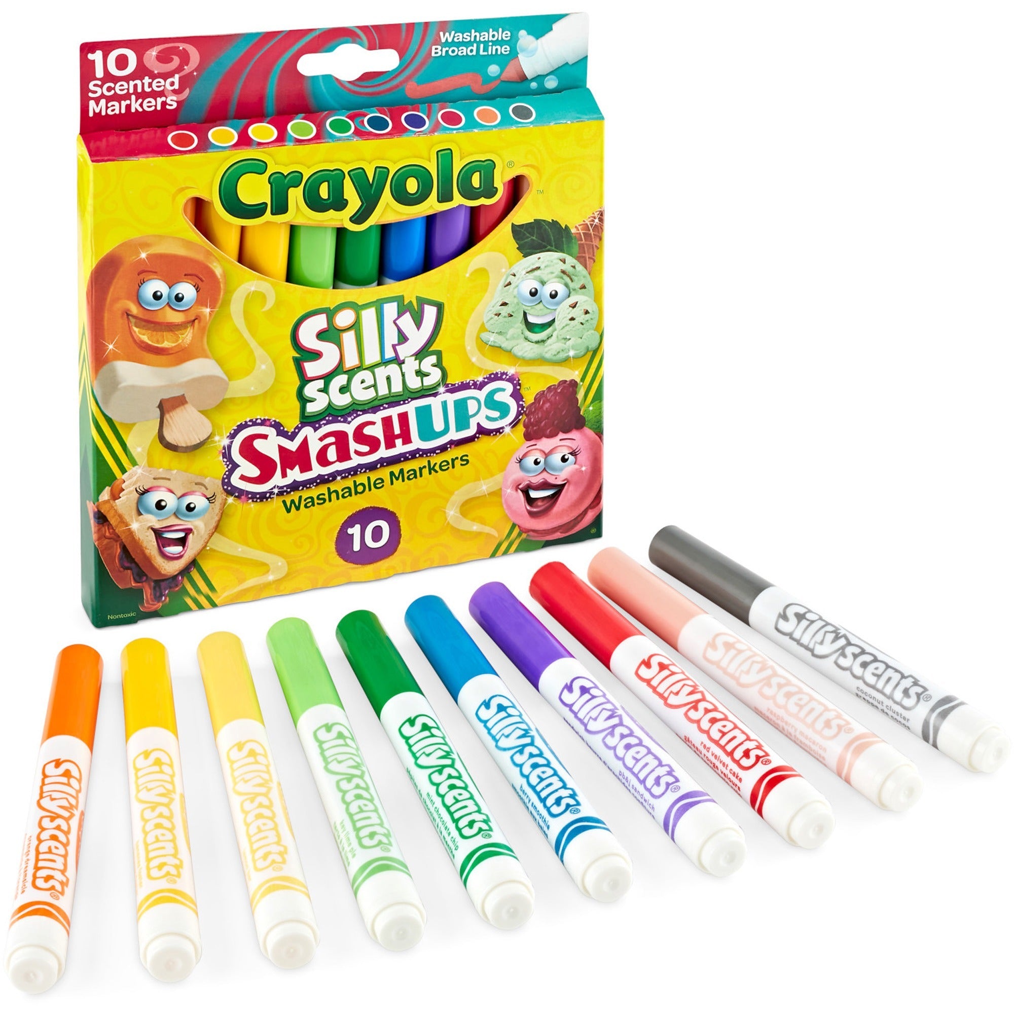 crayola-silly-scents-slim-scented-washable-markers-broad-marker-point-1-pack_cyo588274 - 1