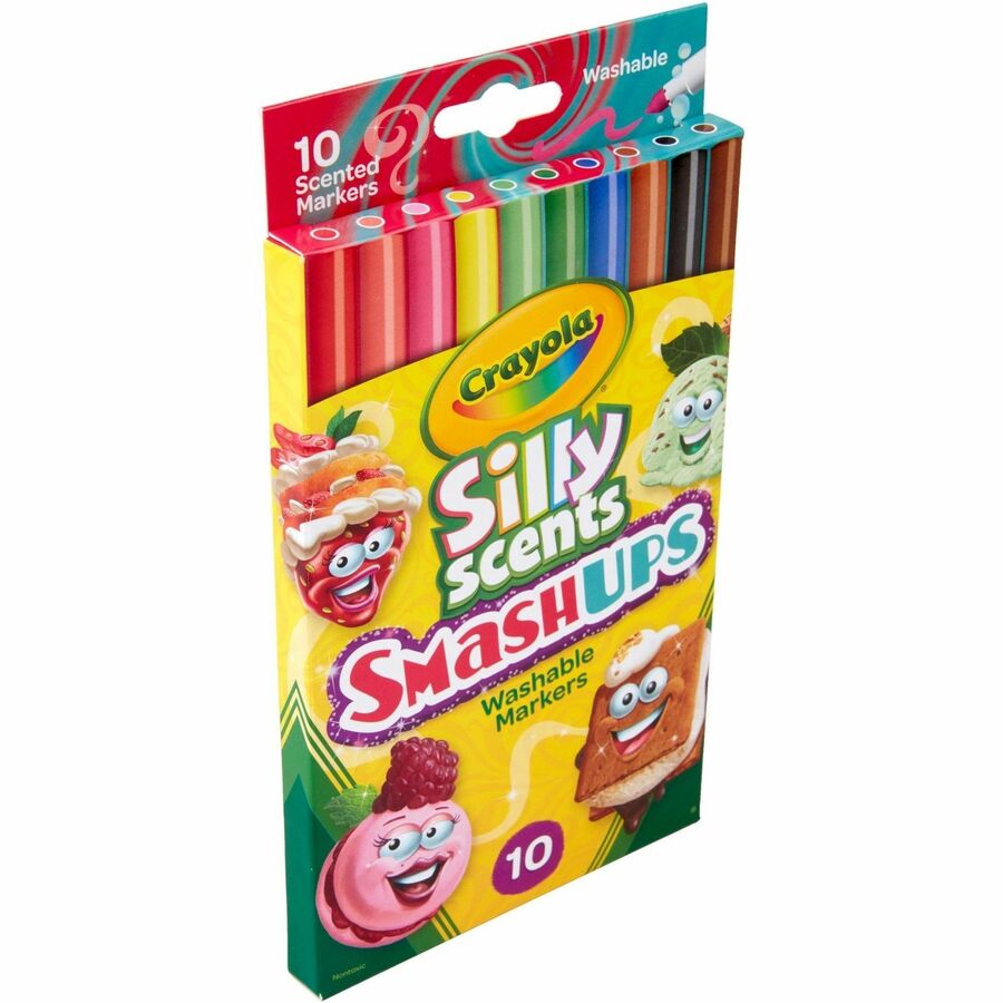 Crayola Silly Scents Slim Scented Washable Markers - Broad Marker Point - 1 Pack