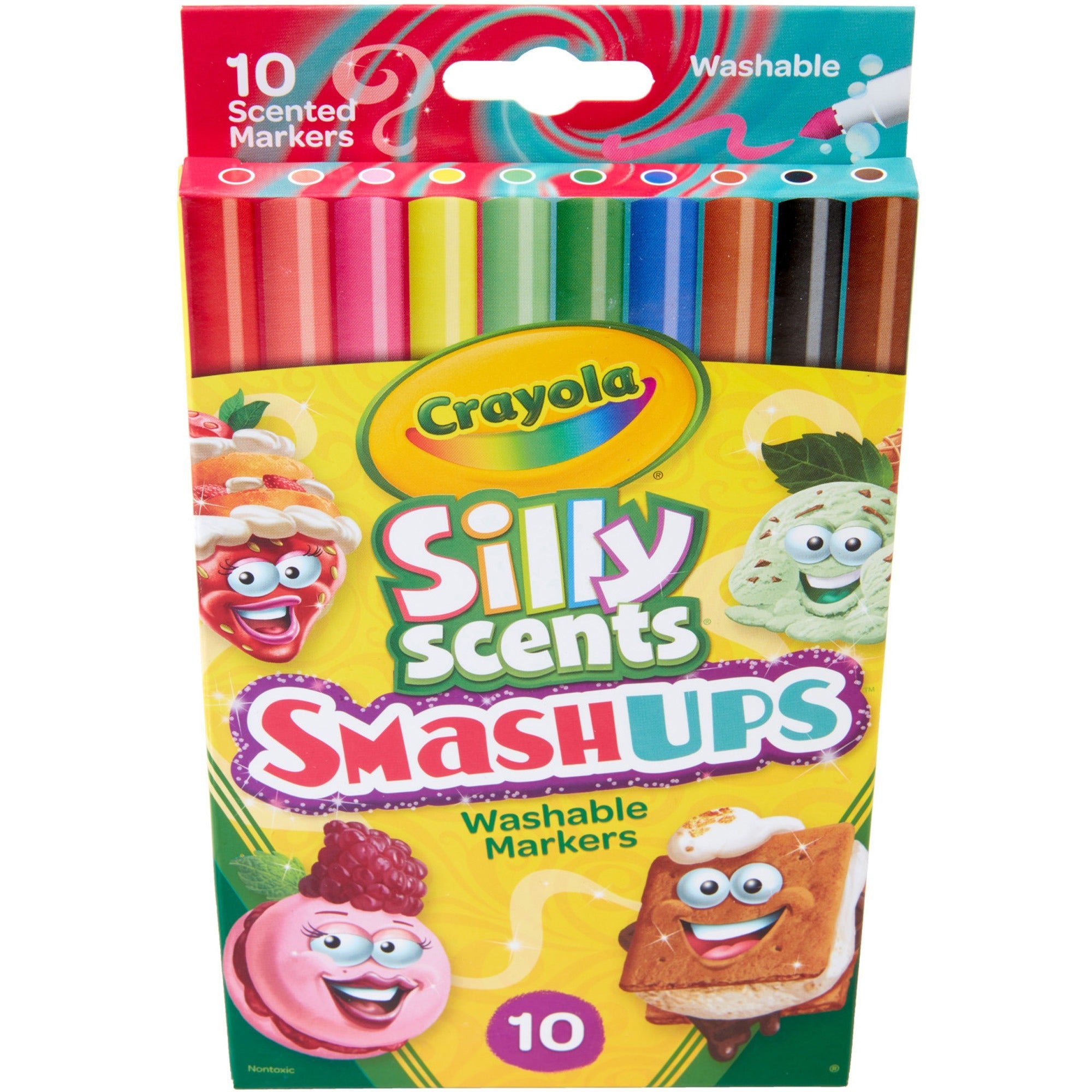 crayola-silly-scents-slim-scented-washable-markers-broad-marker-point-1-pack_cyo588275 - 2