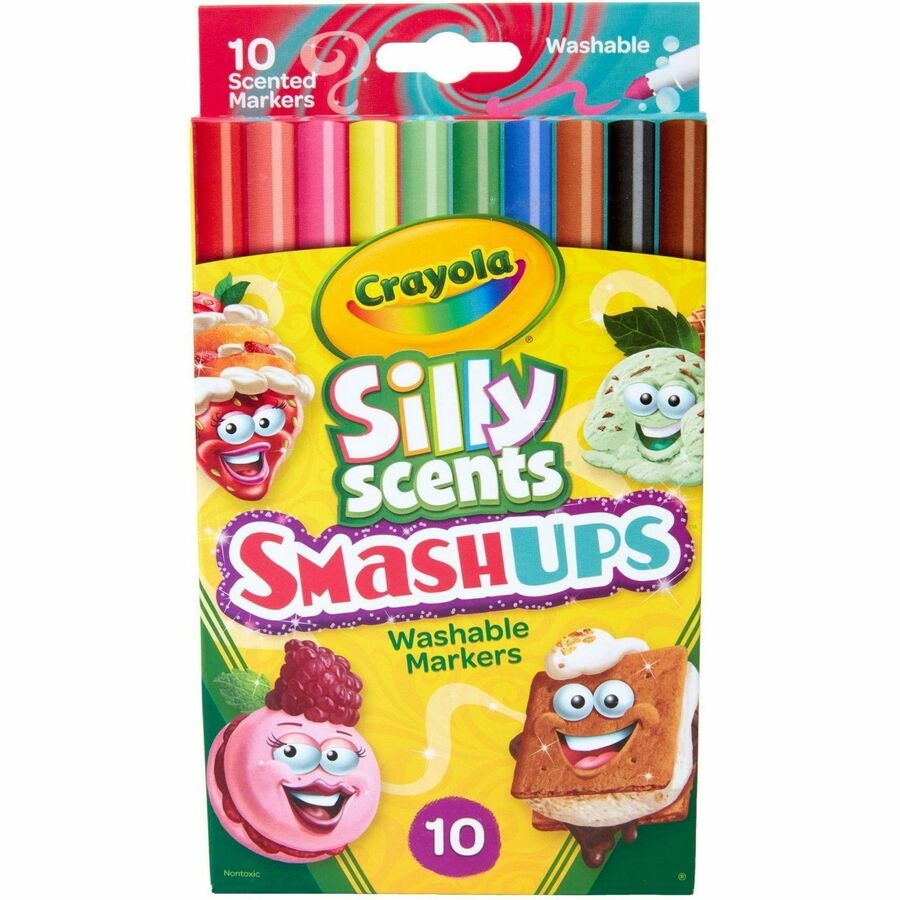 Crayola Silly Scents Slim Scented Washable Markers - Broad Marker Point - 1 Pack