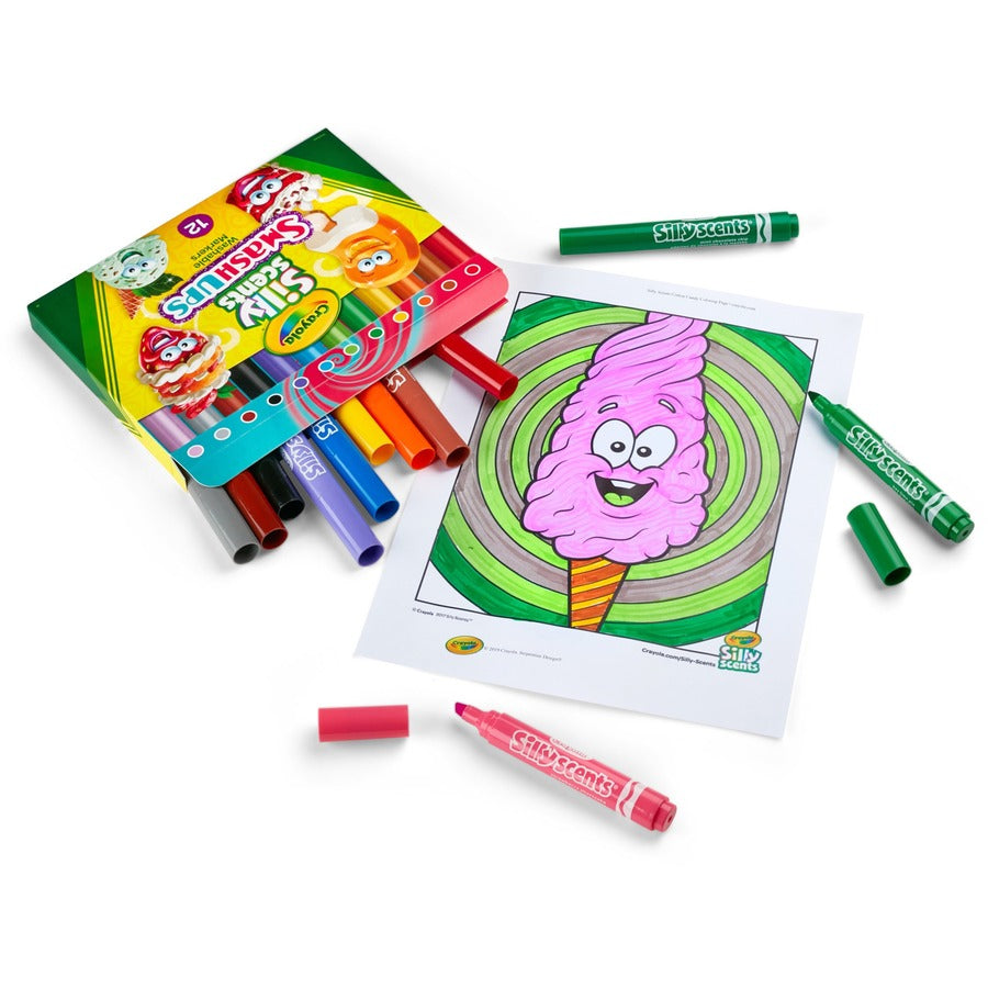 crayola-silly-scents-slim-scented-washable-markers-assorted-1-pack_cyo588279 - 6