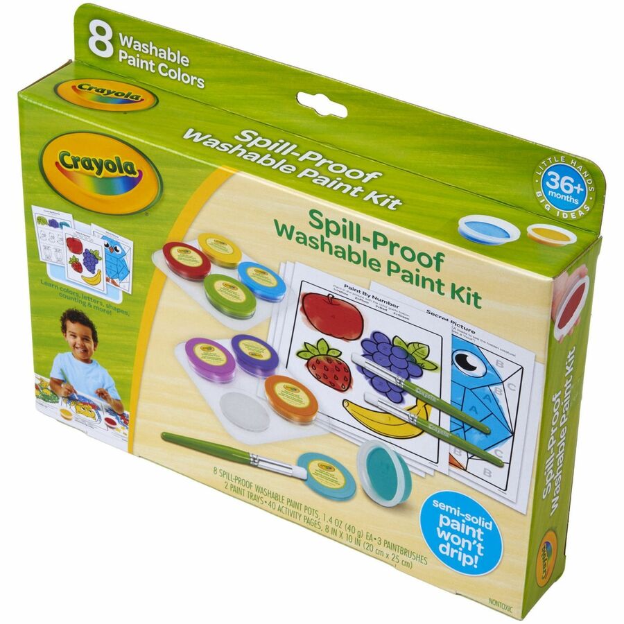 Crayola Spill Proof Washable Paint Set - Art, Craft, Fun and Learning - Recommended For 3 Year - 1 Kit
