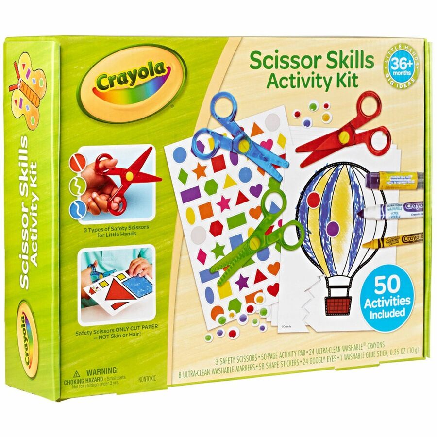 Crayola Young Kids Scissor Skills Activity Kit - Recommended For 3 Year - 1 Kit - Multi