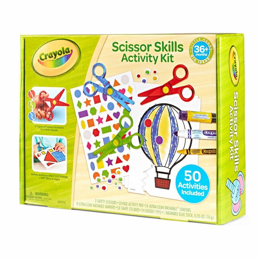 Crayola Young Kids Scissor Skills Activity Kit - Recommended For 3 Year - 1 Kit - Multi