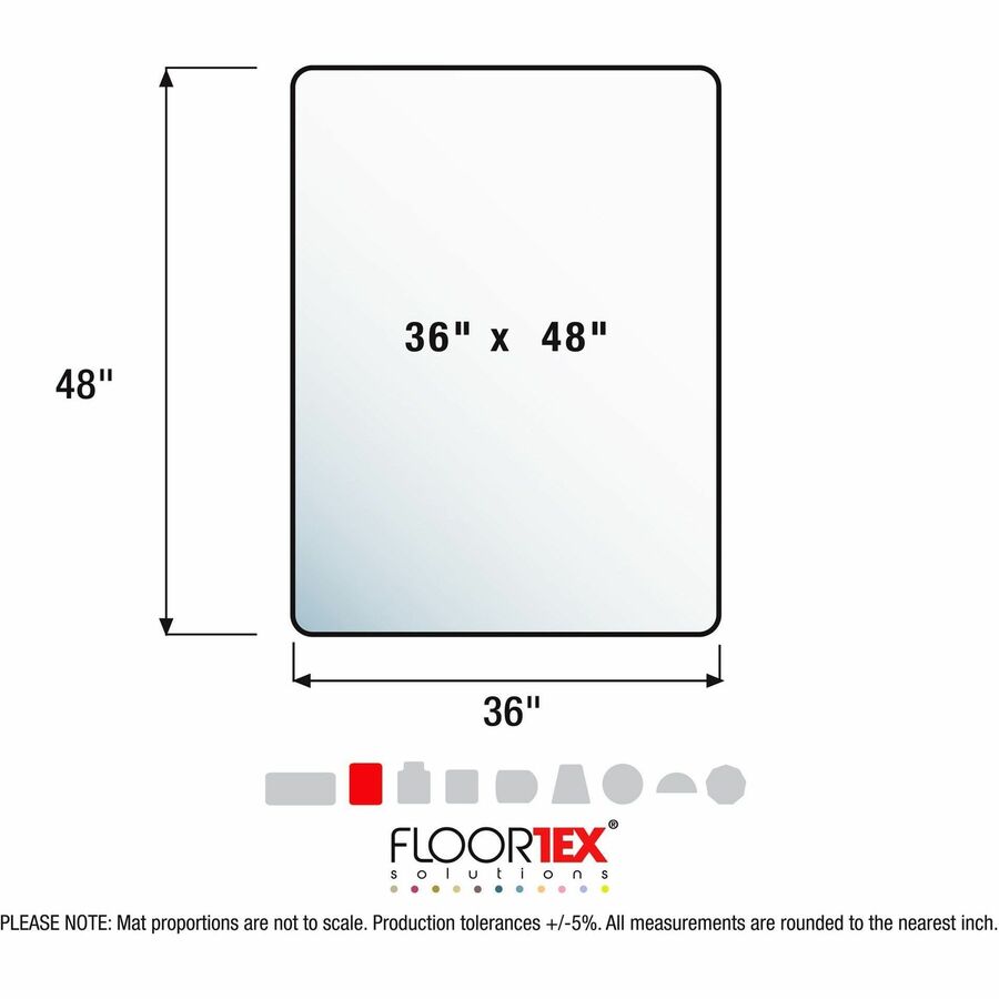 Advantagemat Plus APET Rectangular for Low/Standard Pile Carpets - 36" x 48" - 48" Length x 36" Width x 0.087" Depth x 0.375" Thickness - Rectangular - Amorphous Polyethylene Terephthalate (APET) - Clear - 1Each - TAA Compliant