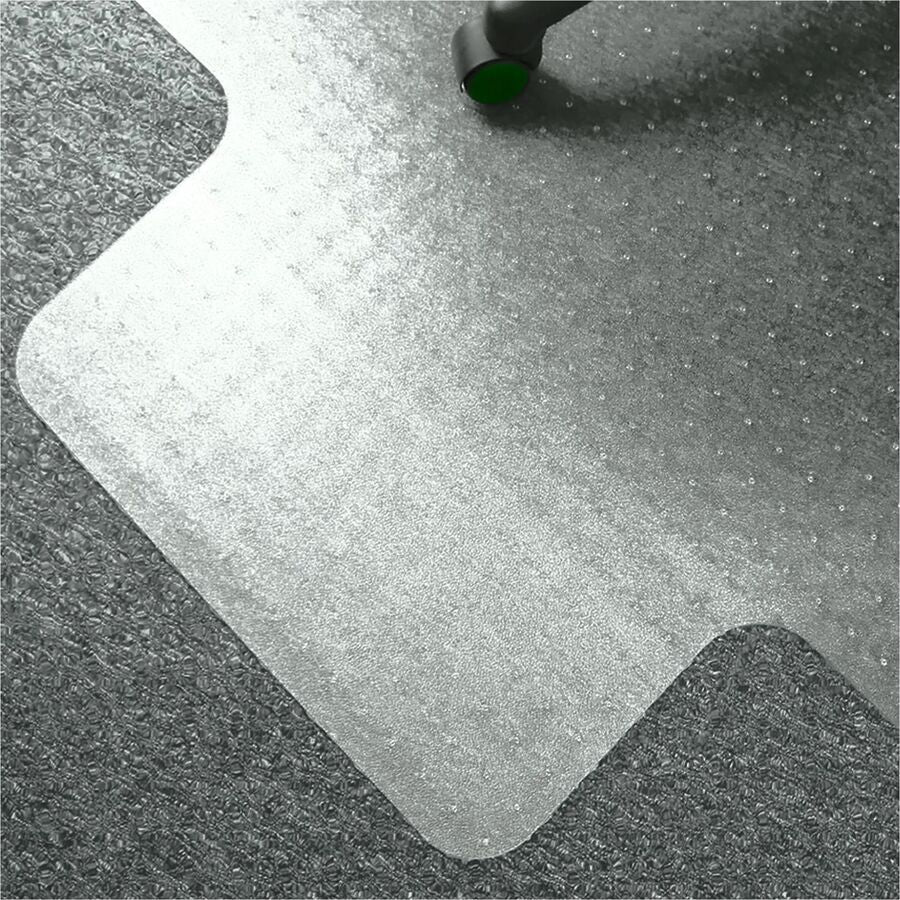 Advantagemat Plus APET Lipped for Low/Standard Pile Carpets - 45" x 53" - 53" Length x 45" Width x 0.087" Depth x 0.375" Thickness - Lip Size 12" Length x 25" Width - Lipped - Amorphous Polyethylene Terephthalate (APET) - Clear - 1Each - TAA Com