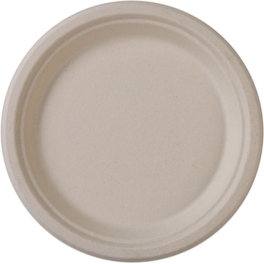 genuine-joe-9-compostable-plates-50-pack-breakroom-office-disposable-white-natural-sugarcane-body-10-carton_gjo10230ct - 5