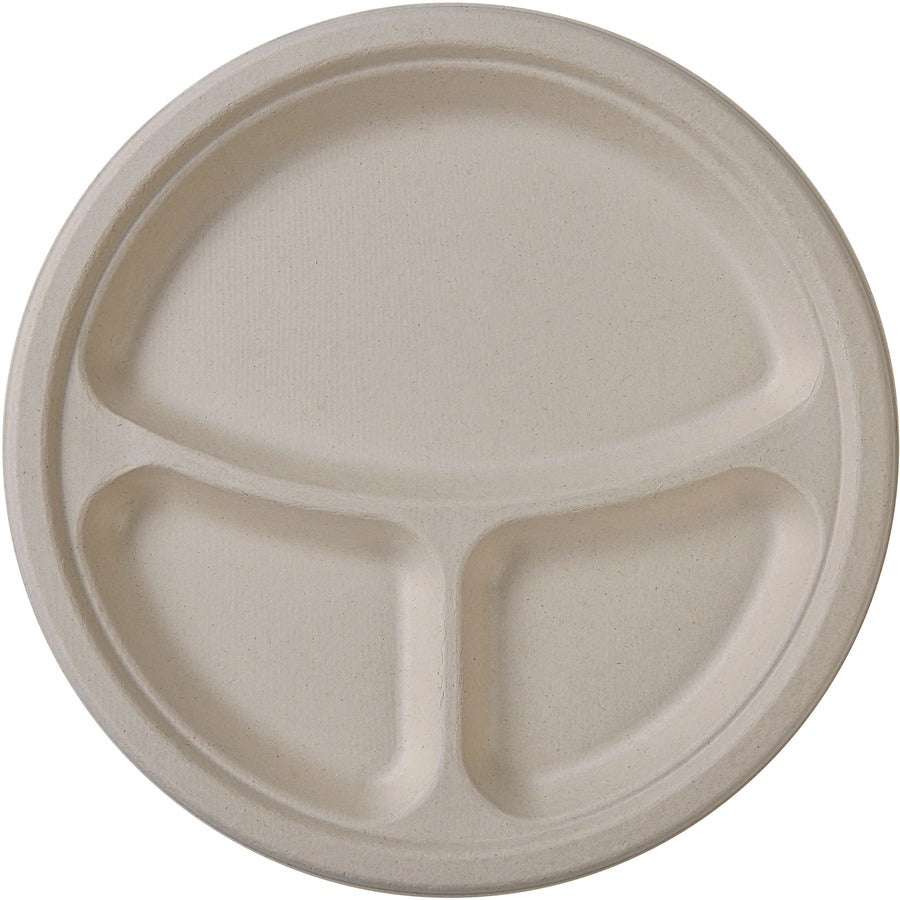genuine-joe-10-3-compartment-compostable-plates-50-pack-breakroom-office-disposable-white-natural-sugarcane-body-10-carton_gjo10231ct - 4