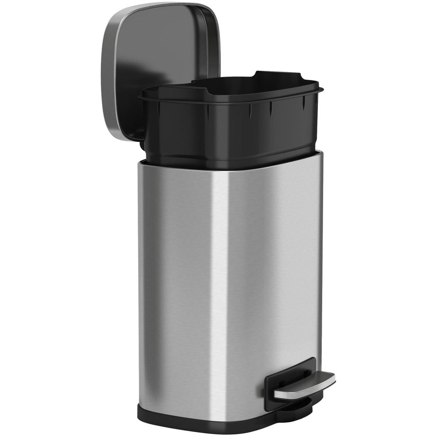 hls-commercial-fire-rated-soft-step-trash-can-132-gal-capacity-pedal-control-handle-durable-smooth-lid-closure-fingerprint-proof-fire-retardant-removable-inner-bin-118-height-x-85-width-x-73-depth-stainless-steel-silver-1-ea_hlchlss01rfr - 6