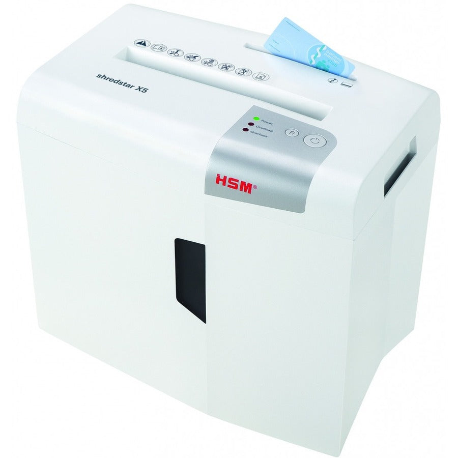 hsm-shredstar-x5-shredder-particle-cut-5-per-pass-for-shredding-cd-dvd-paper-staples-paper-clip-credit-card-0188-x-1125-shred-size-p-4-o-1-t-2-e-2-f-1-866-throat-480-gal-wastebin-capacity-white_hsm1043123 - 5