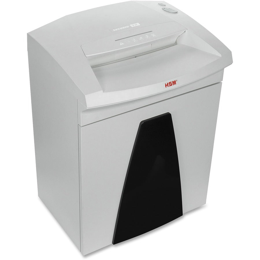 HSM SECURIO B26 - 3/16" x 1 1/8" - Continuous Shredder - Particle Cut - 16 Per Pass - for shredding Paper, Paper Clip, Staples, CD, DVD, Credit Card - 0.188" x 1.125" Shred Size - P-4/O-3/T-4/E-3/F-1 - 12.20" Throat - 14.50 gal Wastebin Capacity - Wh