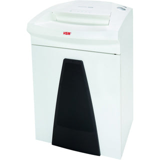 HSM SECURIO B26 - 3/16" x 1 1/8" - Continuous Shredder - Particle Cut - 16 Per Pass - for shredding Paper, Paper Clip, Staples, CD, DVD, Credit Card - 0.188" x 1.125" Shred Size - P-4/O-3/T-4/E-3/F-1 - 12.20" Throat - 14.50 gal Wastebin Capacity - Wh