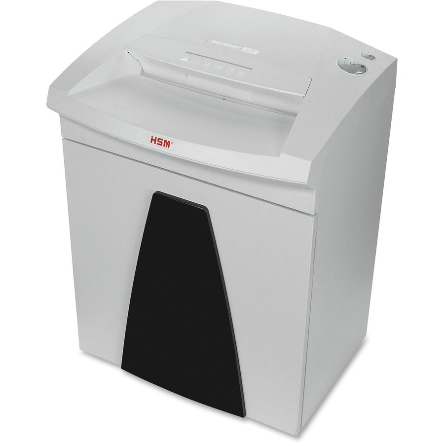 HSM SECURIO B26 - 3/16" x 1 1/8" - Continuous Shredder - Particle Cut - 16 Per Pass - for shredding Paper, Paper Clip, Staples, CD, DVD, Credit Card - 0.188" x 1.125" Shred Size - P-4/O-3/T-4/E-3/F-1 - 12.20" Throat - 14.50 gal Wastebin Capacity - Wh