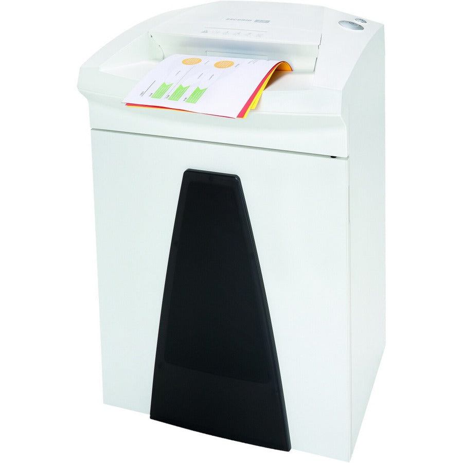 HSM SECURIO B26 - 3/16" x 1 1/8" - Continuous Shredder - Particle Cut - 16 Per Pass - for shredding Paper, Paper Clip, Staples, CD, DVD, Credit Card - 0.188" x 1.125" Shred Size - P-4/O-3/T-4/E-3/F-1 - 12.20" Throat - 14.50 gal Wastebin Capacity - Wh