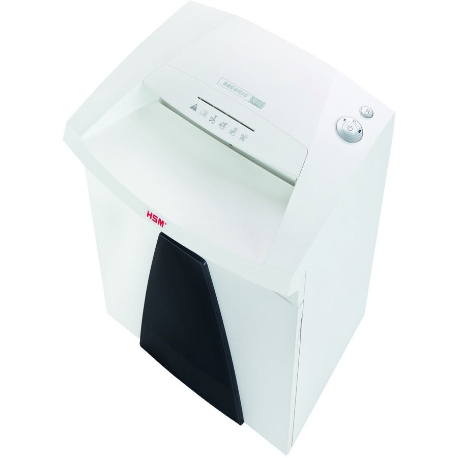 HSM SECURIO B26 - 3/16" x 1 1/8" - Continuous Shredder - Particle Cut - 16 Per Pass - for shredding Paper, Paper Clip, Staples, CD, DVD, Credit Card - 0.188" x 1.125" Shred Size - P-4/O-3/T-4/E-3/F-1 - 12.20" Throat - 14.50 gal Wastebin Capacity - Wh
