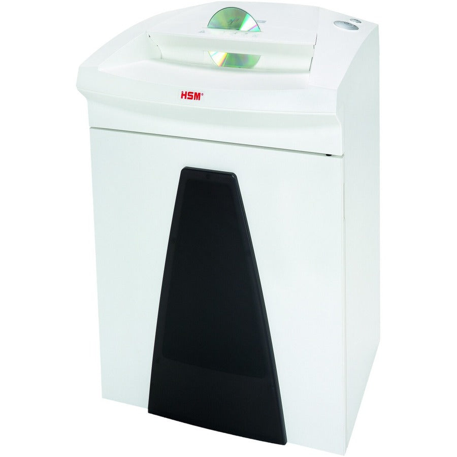HSM SECURIO B26 - 3/16" x 1 1/8" - Continuous Shredder - Particle Cut - 16 Per Pass - for shredding Paper, Paper Clip, Staples, CD, DVD, Credit Card - 0.188" x 1.125" Shred Size - P-4/O-3/T-4/E-3/F-1 - 12.20" Throat - 14.50 gal Wastebin Capacity - Wh